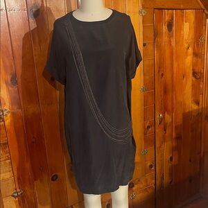 Black Silk Shirt Dress by Zara